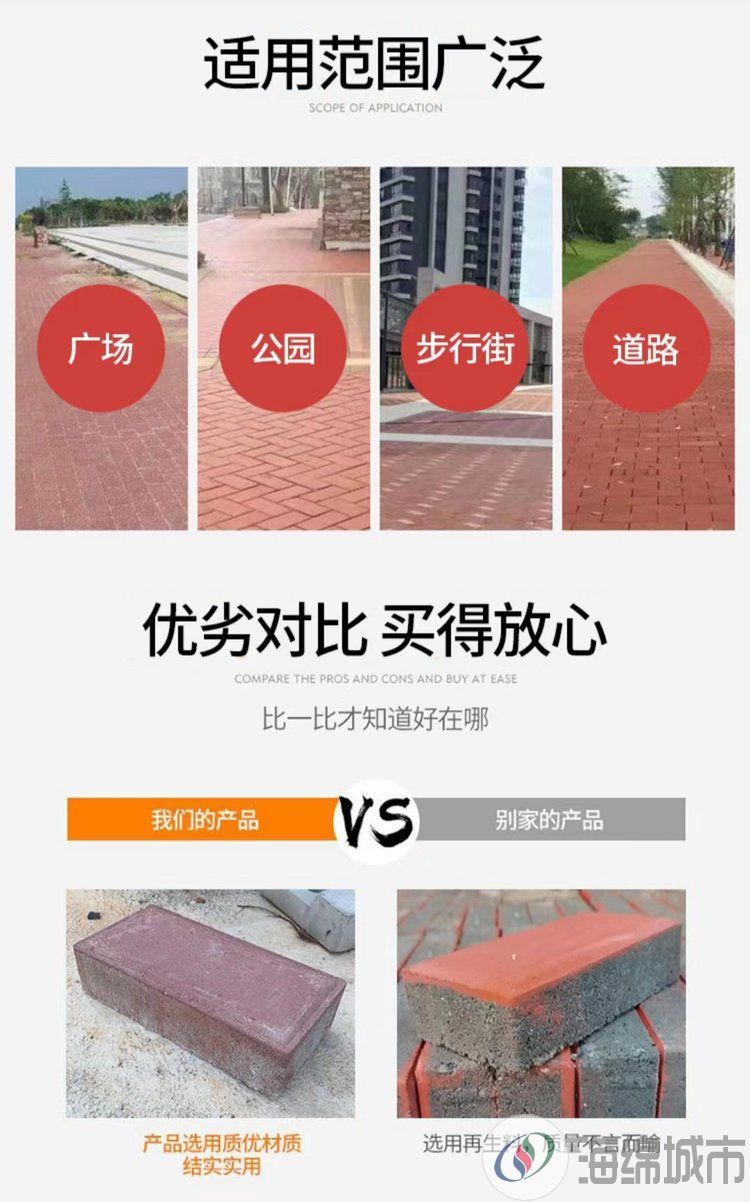 路面透水砖 芝麻白仿古砖 防滑耐磨地砖 哑光灰色防滑砖工程用约20.00元(图10)